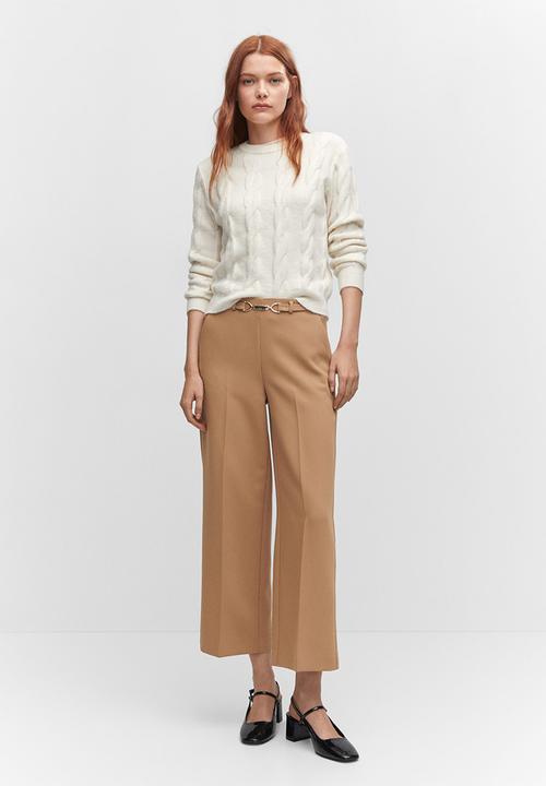 MANGO - Trousers Buckle - Medium Brown
