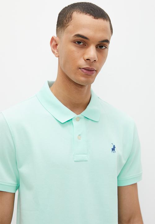 POLO - Mens classic pique short sleeve golfer - light blue