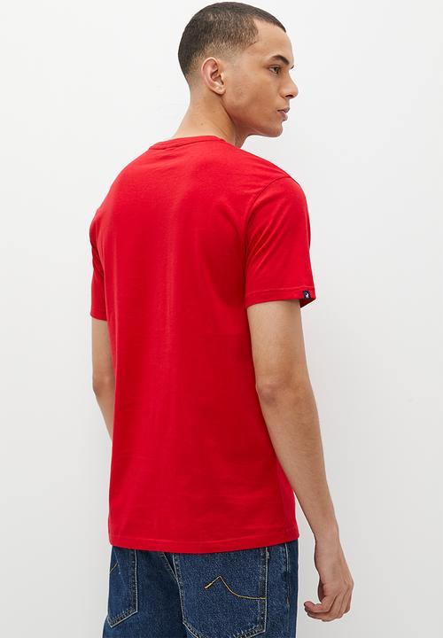 POLO - Mens v-neck short sleeve tee - red