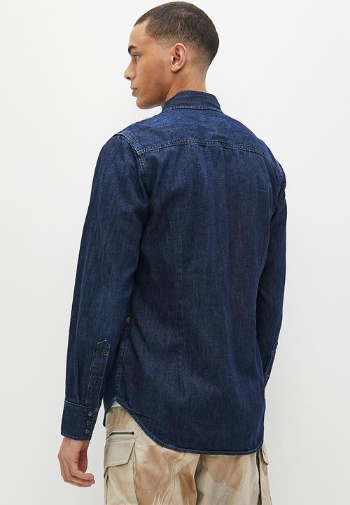 G-STAR - Slim Denim shirt Asinart 8oz denim - worn in deep sea