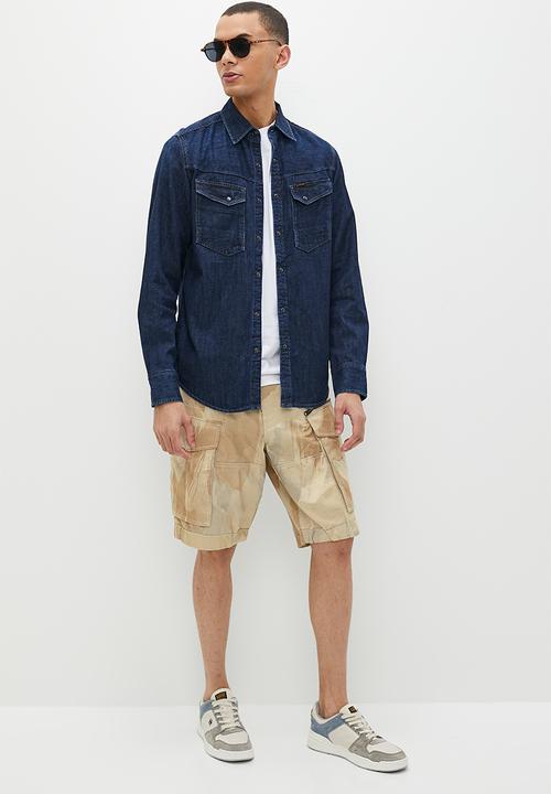 G-STAR - Rovic zip relaxed 1\2 - whitebait watercolor camo