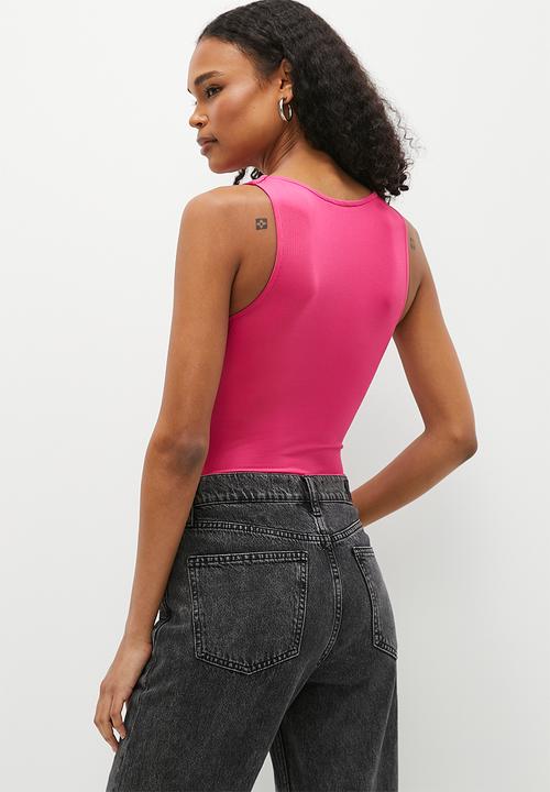 Superbalist - Single boatneck bodysuit - magenta