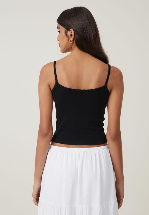 Cotton On - 90s Strappy Cami - Black