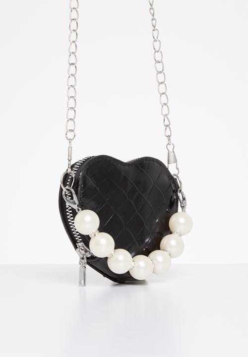 Pop Candy - Heart shaped bag- black