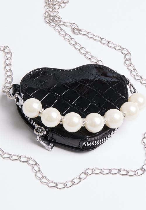 Pop Candy - Heart shaped bag- black