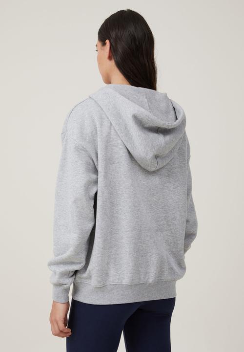 Cotton On - Classic Graphic Zip-Through Hoodie - New York/Grey Marle