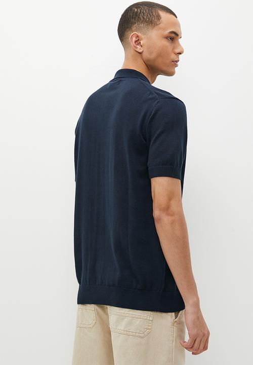 Ben Sherman - London rebels short sleeve polo knit - dark navy