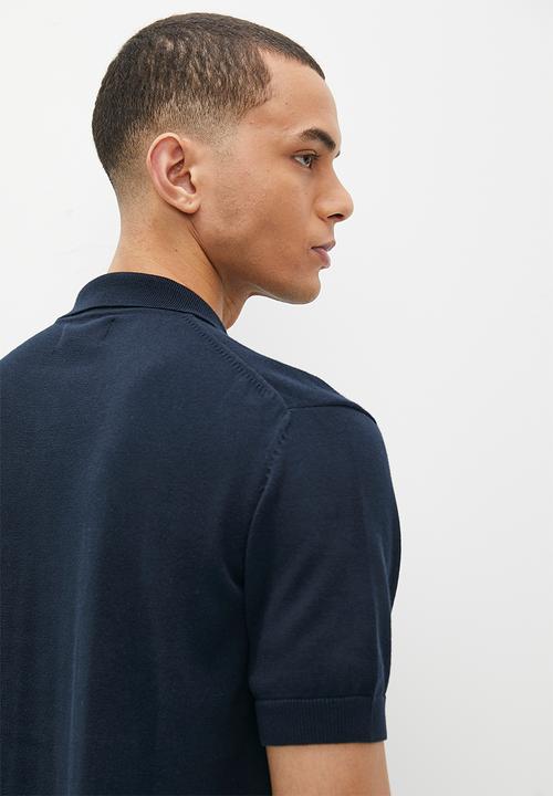 Ben Sherman - London rebels short sleeve polo knit - dark navy