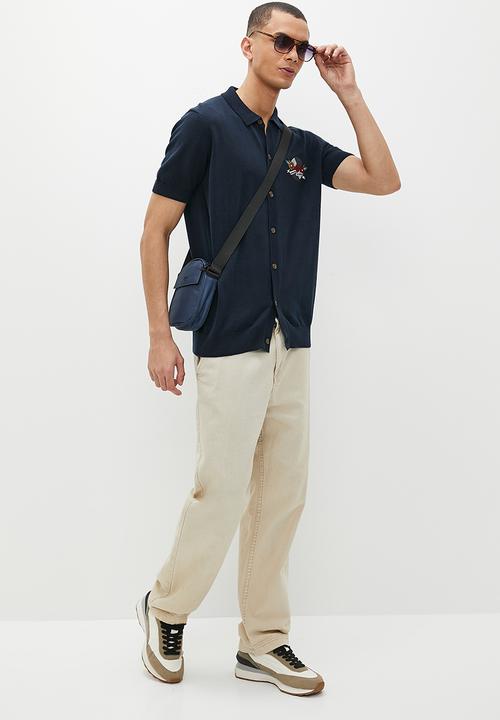Ben Sherman - London rebels short sleeve polo knit - dark navy