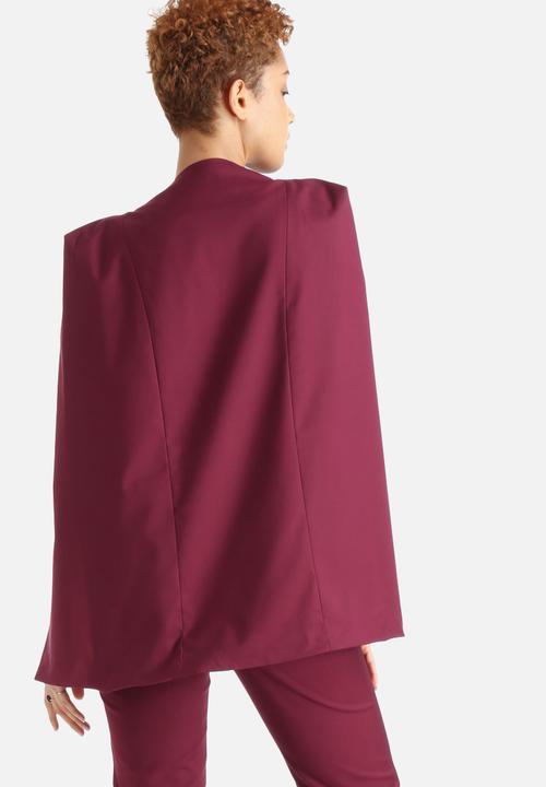Lavish Alice - Collarless Cape Blazer