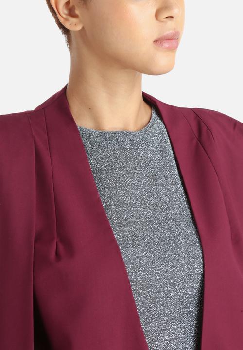 Lavish Alice - Collarless Cape Blazer