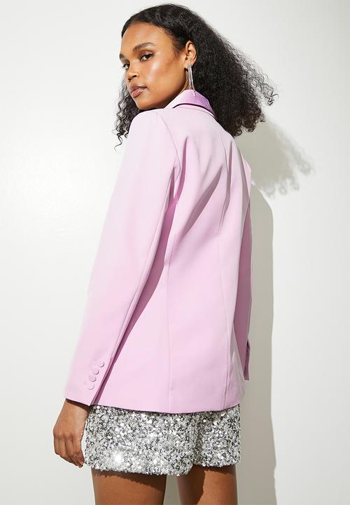 VELVET - Co-ord tuxedo blazer - lilac