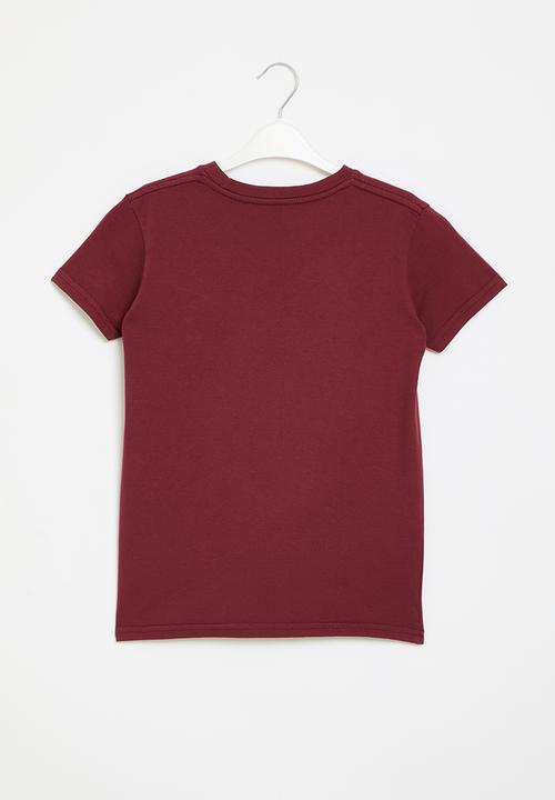 Quiksilver - CirclCircled script front short sleeve boy - tibetan red