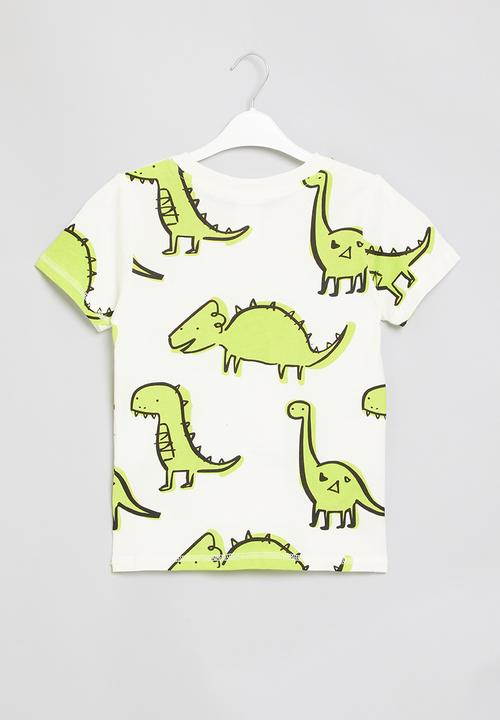 Pop Candy - Printed tee - green & white