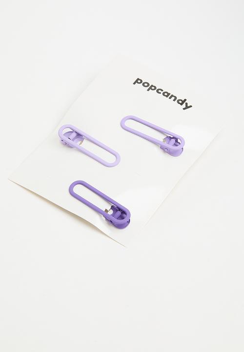 Pop Candy - Square hair clips - purple