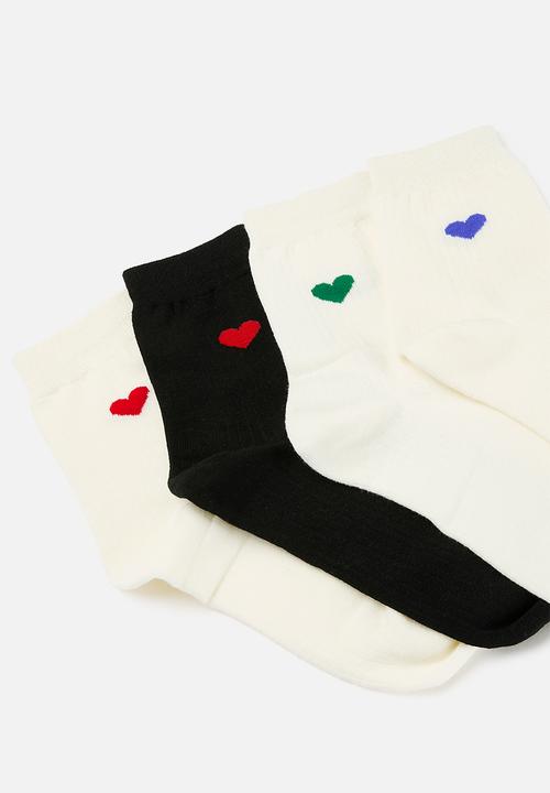 Tessa Design - Love 4 pack socks - black/neutral