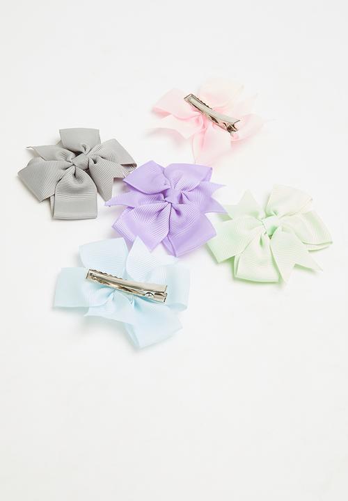 Pop Candy -  5 Pack hair bow - multi