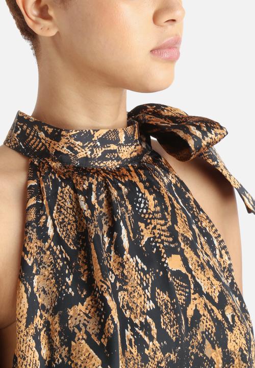 Lavish Alice - High Neck Floaty Crop Top