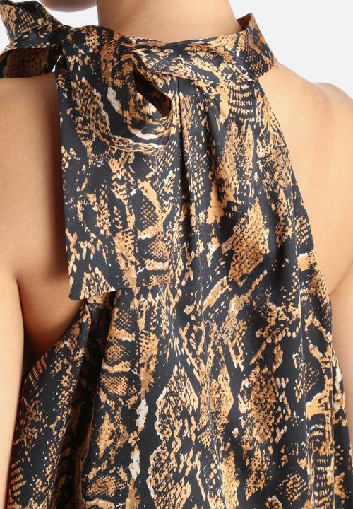 Lavish Alice - High Neck Floaty Crop Top