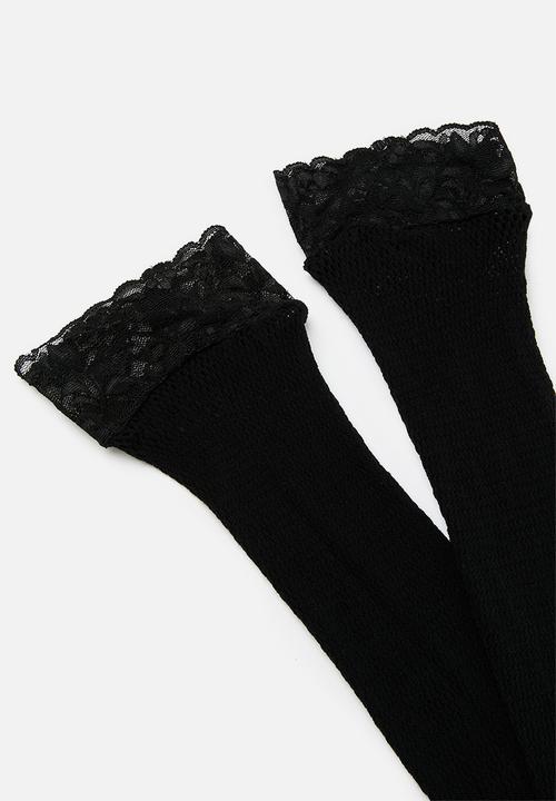 Tessa Design - Net mesh socks - black