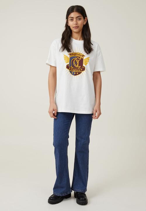 Cotton On - The Oversized Graphic License Tee-Lcn Wb Harry Potter Quidditch Team/Gardenia