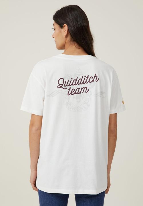 Cotton On - The Oversized Graphic License Tee-Lcn Wb Harry Potter Quidditch Team/Gardenia
