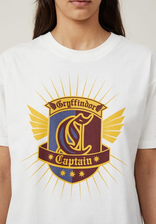 Cotton On - The Oversized Graphic License Tee-Lcn Wb Harry Potter Quidditch Team/Gardenia