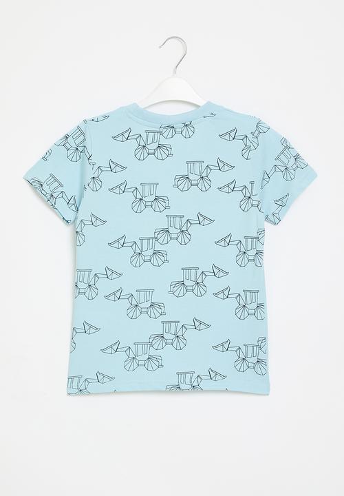 Pop Candy - Printed  tee - light blue