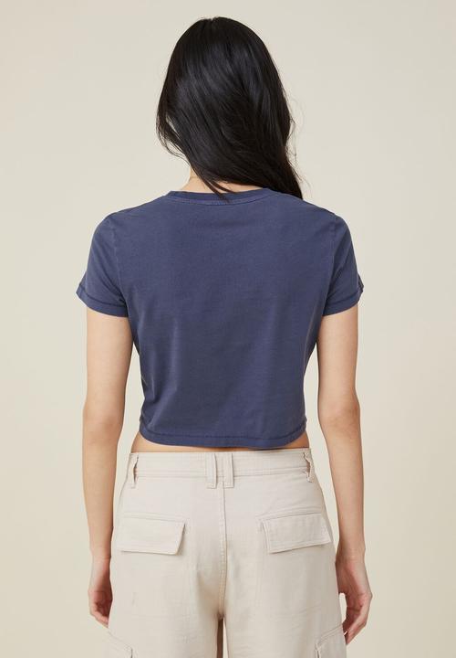 Cotton On - The baby tee - washed midnight navy
