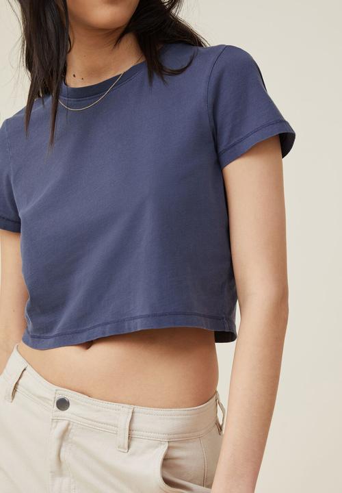 Cotton On - The baby tee - washed midnight navy