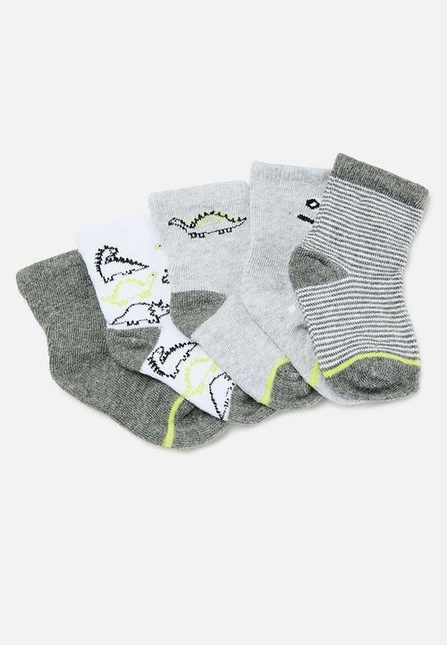 MINOTI - 5 Pack boys socks - grey