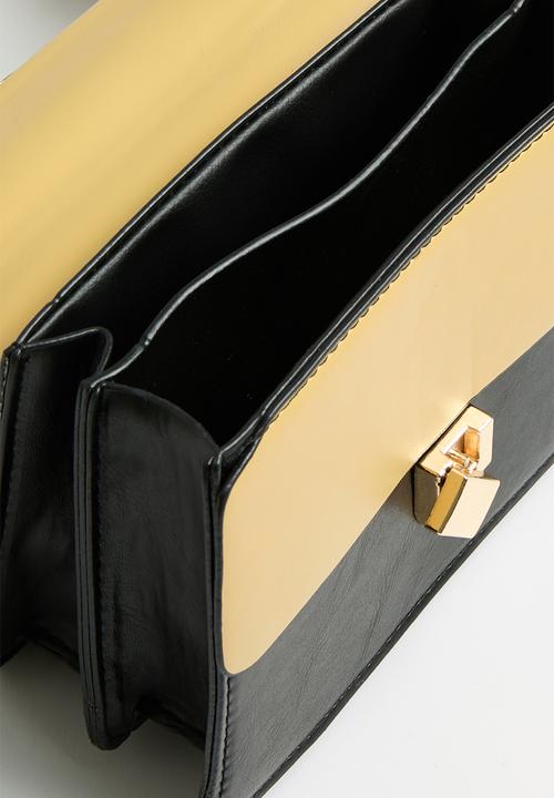 edit - Melody top handle bag - black & beige