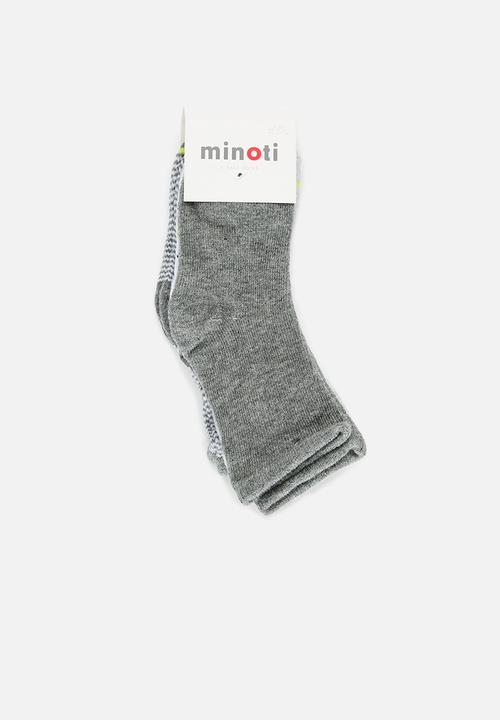 MINOTI - 5 Pack boys socks - grey 