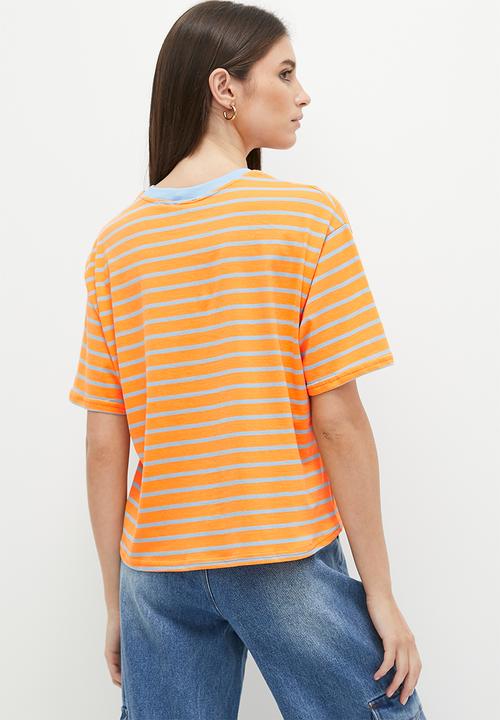 Me&B - Stripe tee - mango stripe
