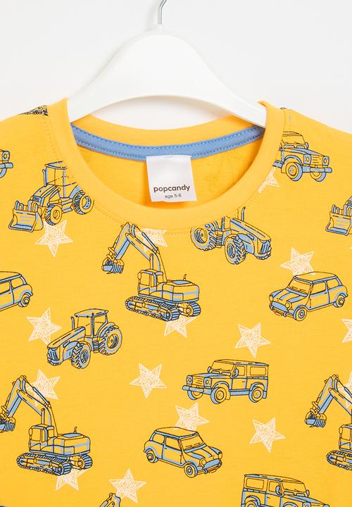 Pop Candy - Printed  tee - yellow