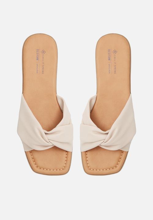 Call It Spring - Peaches slip-on sandal - bone