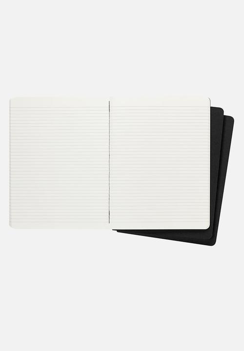Moleskine - Cahier xlarge ruled pack of 3 - black