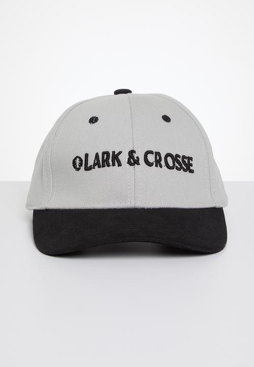 Lark & Crosse - Dad peak cap - grey & black 