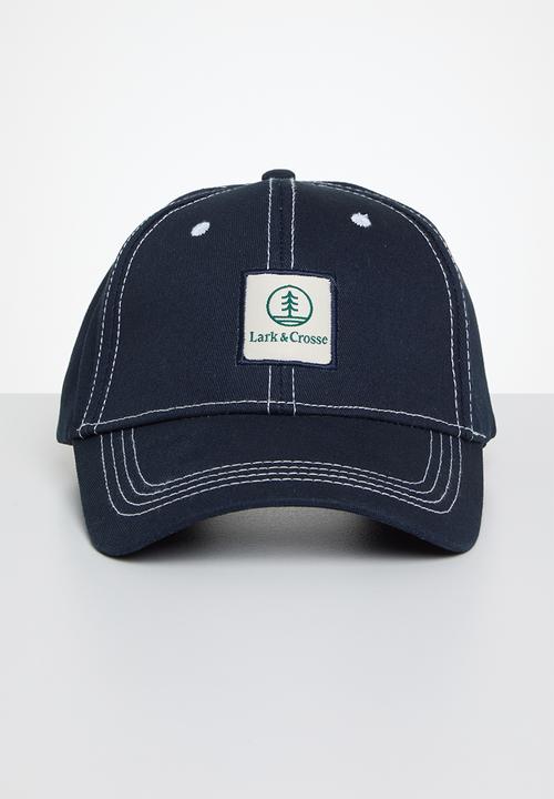Lark & Crosse - Contrast stitch cap - blue