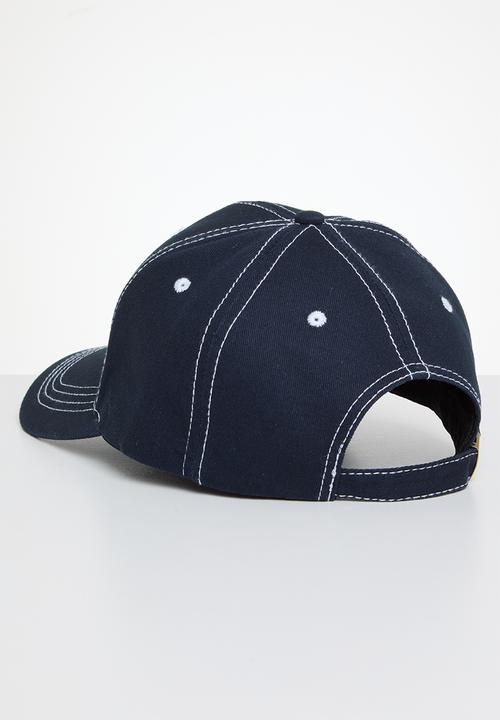Lark & Crosse - Contrast stitch cap - blue