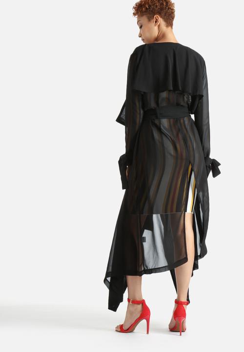 Lavish Alice - Sheer Chiffon Maxi Trench