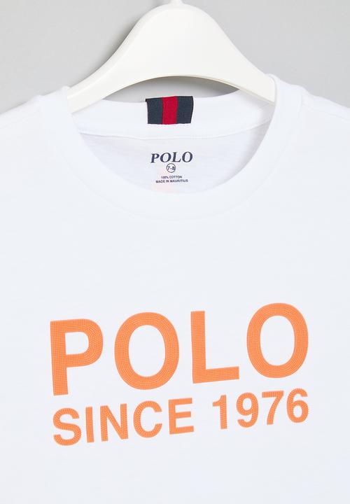 POLO - Boys carter printed tee - white