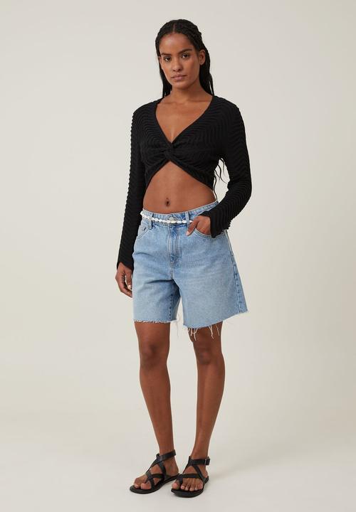 Cotton On - Sun set flare long sleeve - black