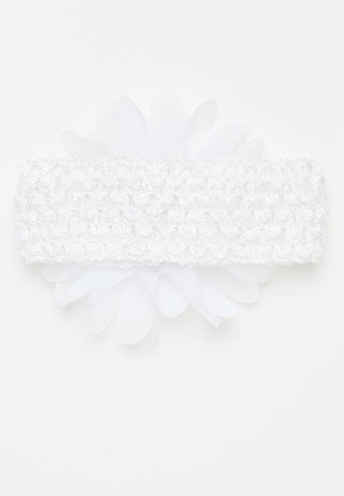 Pop Candy - Baby bow headband - white