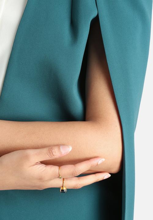 Lavish Alice - Collarless Cape Blazer