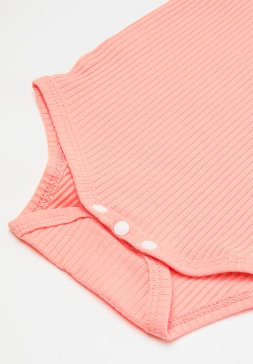 Pop Candy - Ruffle body vest and short set - pink