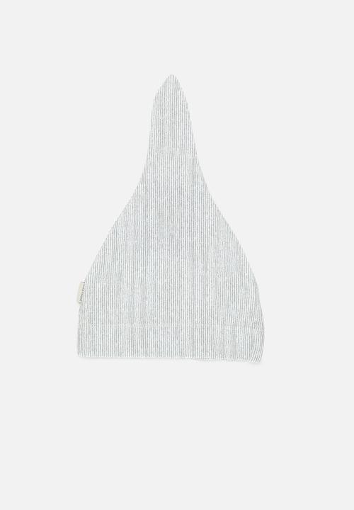 Sticky Fudge - Broken stripe beanie - grey & white 