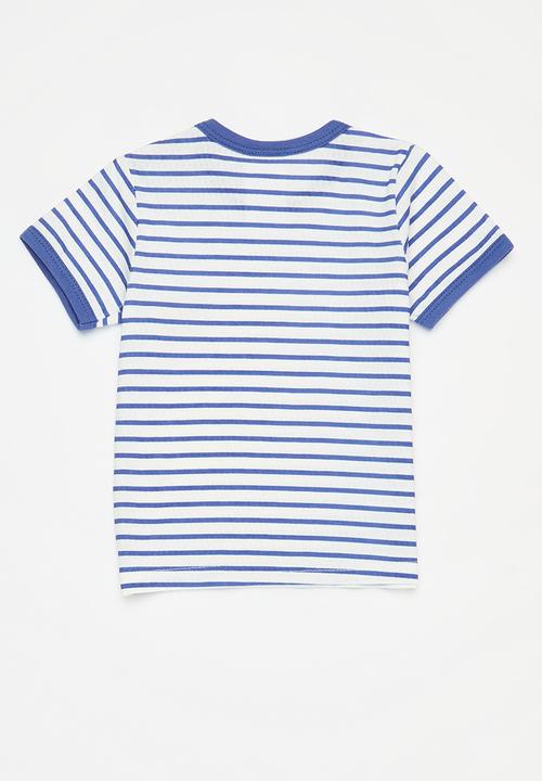 Pop Candy - Baby striped tee - blue