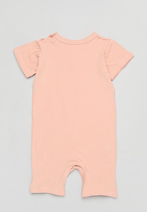Pop Candy - 2 Pack short sleeve romper - blush and white