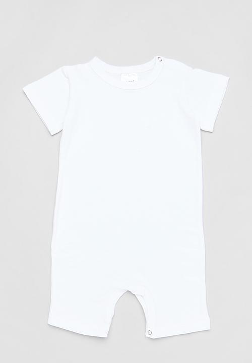 Pop Candy - 2 Pack short sleeve romper - grey/white